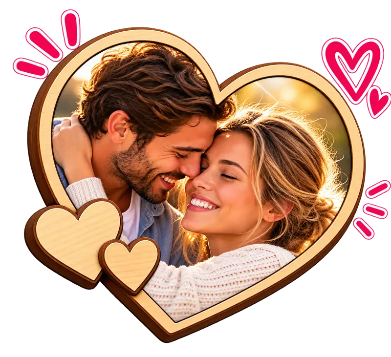 Cœur-en-bois-avec-couple-amoureux